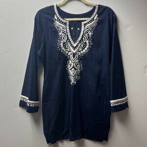SAACHI Navy Blue Tunic NWT